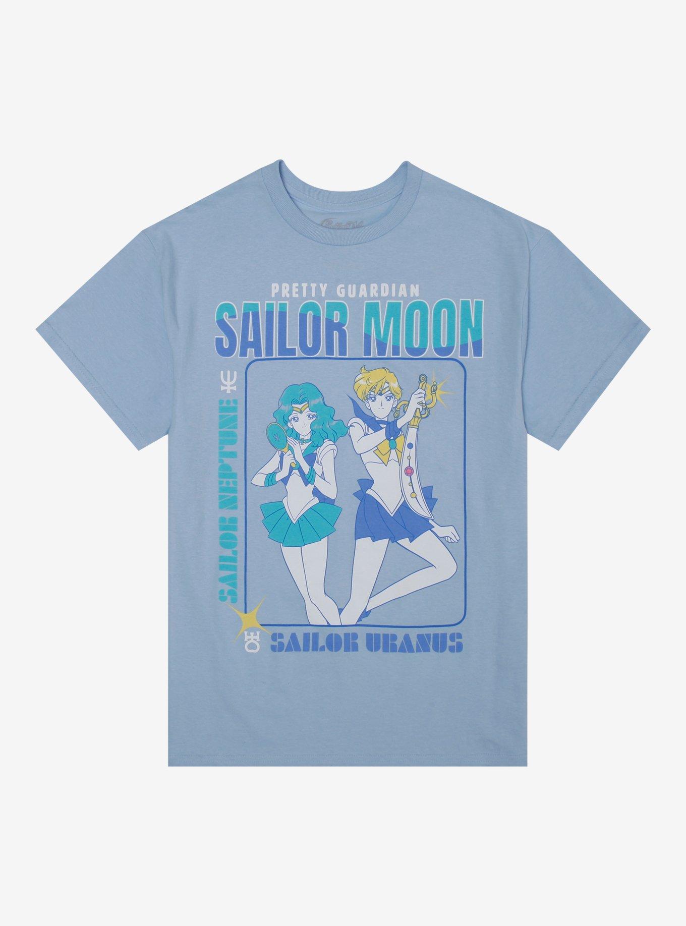 Pretty Guardian Sailor Moon Sailor Neptune Sailor Uranus Boyfriend Fit Girls T-Shirt | Premium Unisex T-Shirt, Trending Graphic Tee