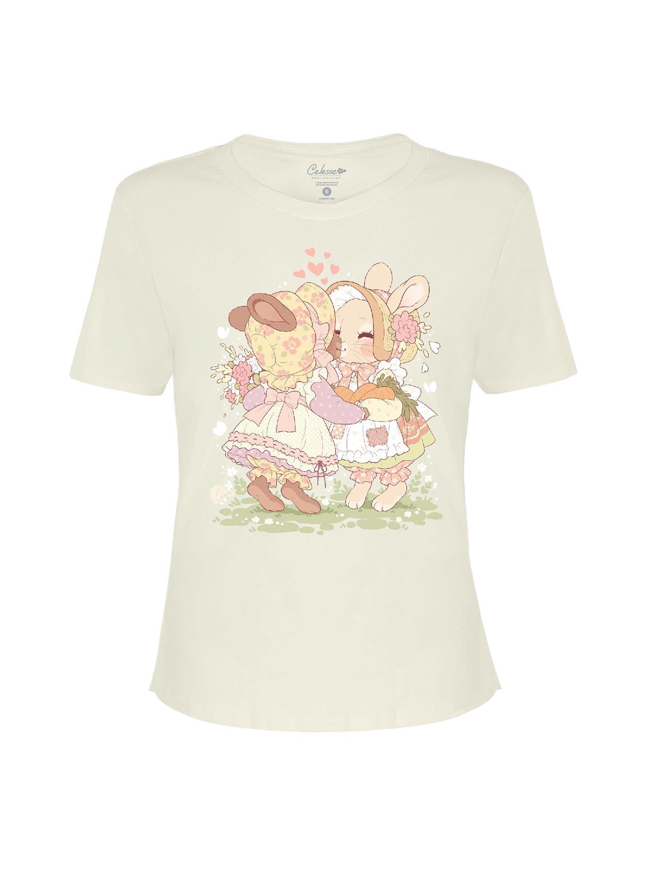 Bunny Kiss Girls T-SHirt By Little Celesse