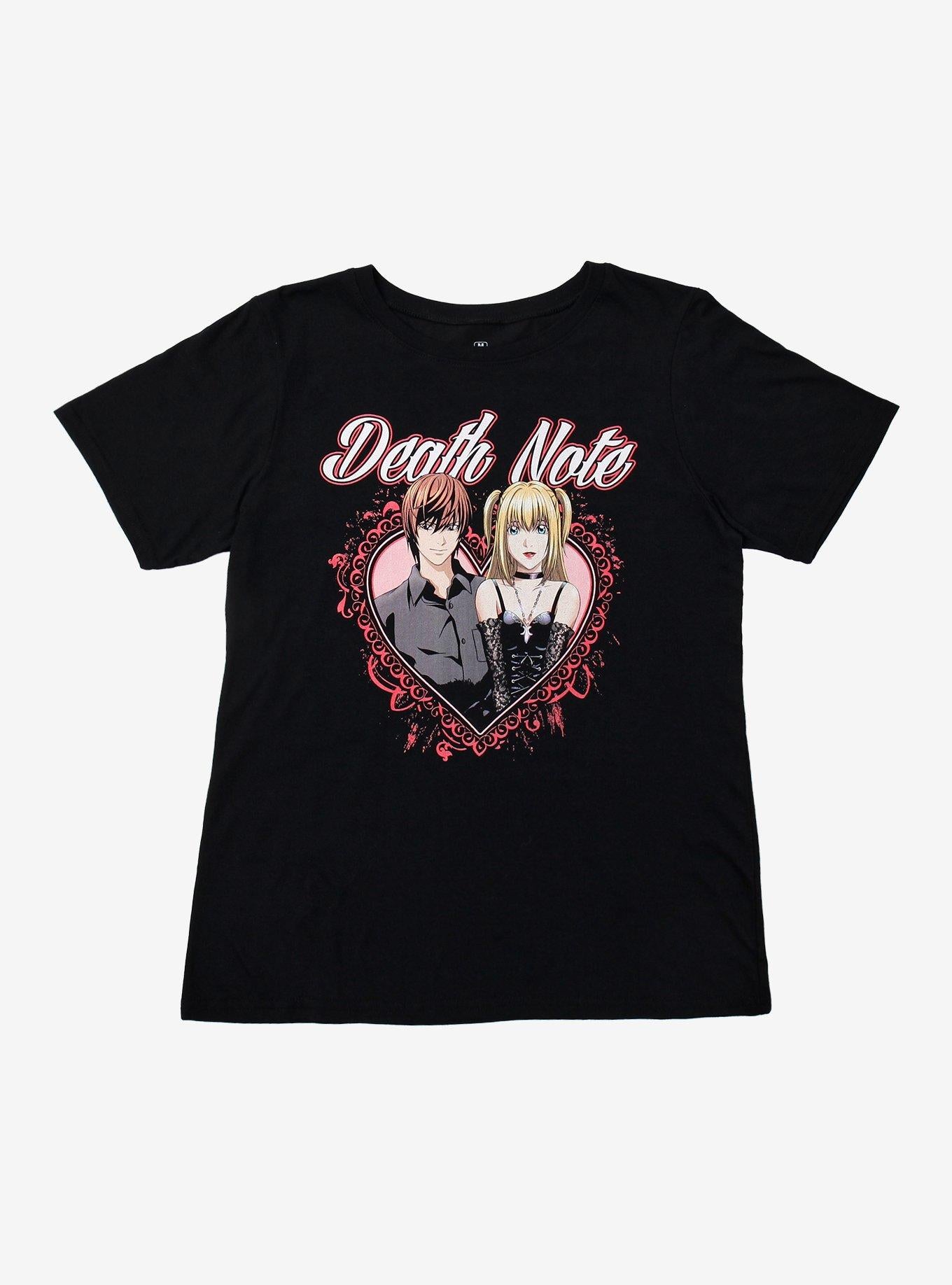 Death Note Misa Light Heart Filigree Boyfriend Fit Girls T-Shirt T-Shirt | Best-Selling Artwork | Trending Now