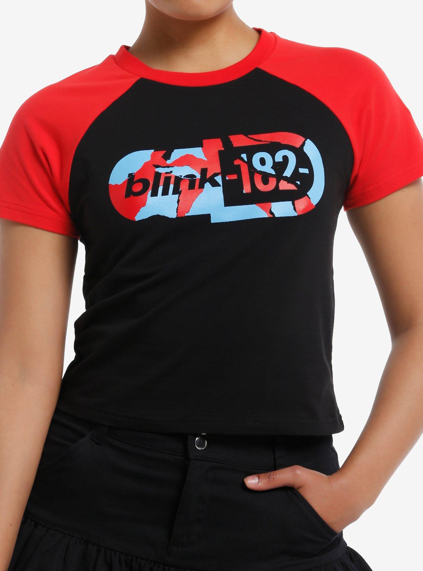 Blink182 Shattered Logo Girls Baby Raglan TShirt Graphic Tee | Graphic Tee | Unisex Shirt | Perfect Gift for Fans