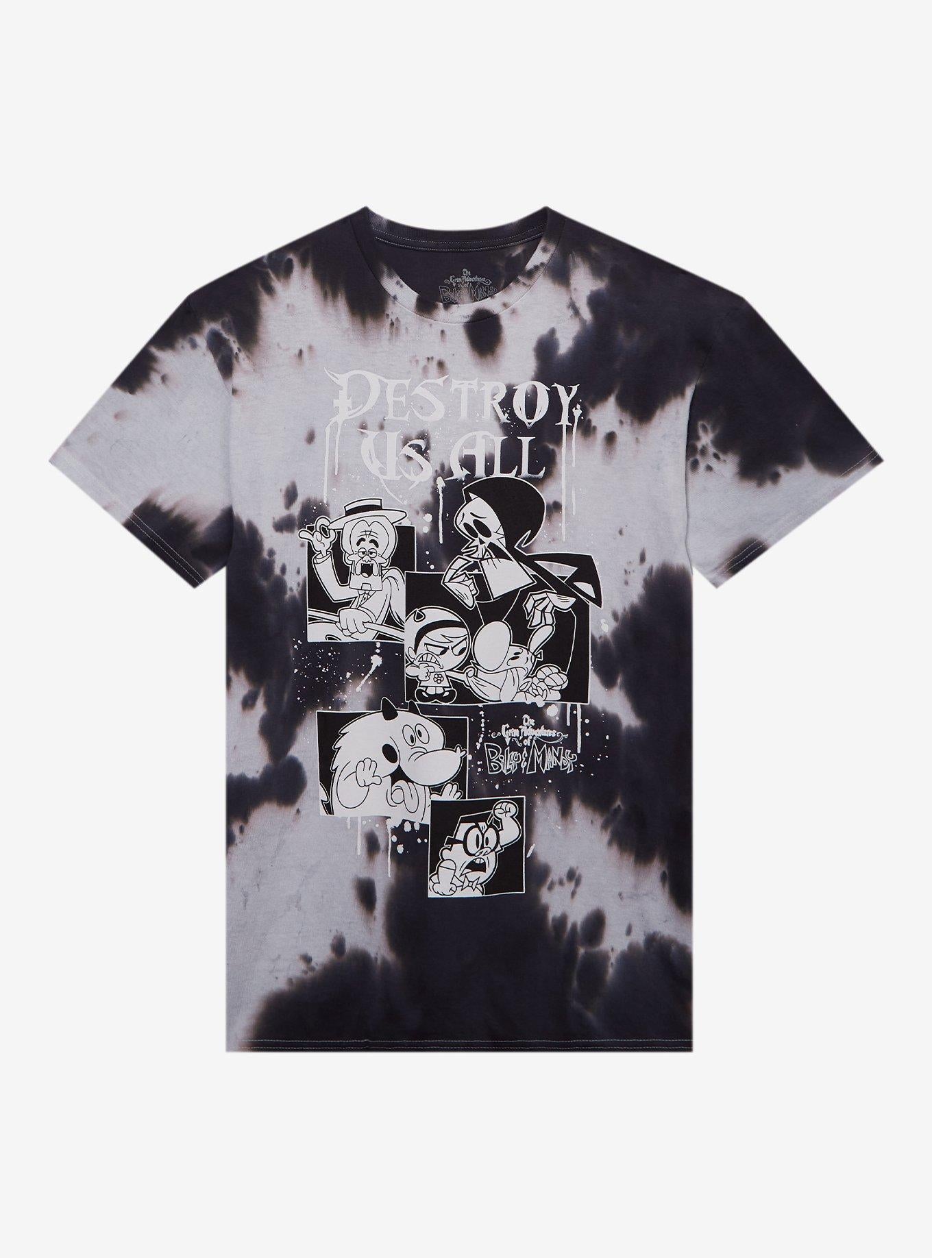 The Grim Adventures Of Billy Mandy Collage Tie-Dye Girls T-Shirt T-Shirt | Exclusive Art Design | Trending Now