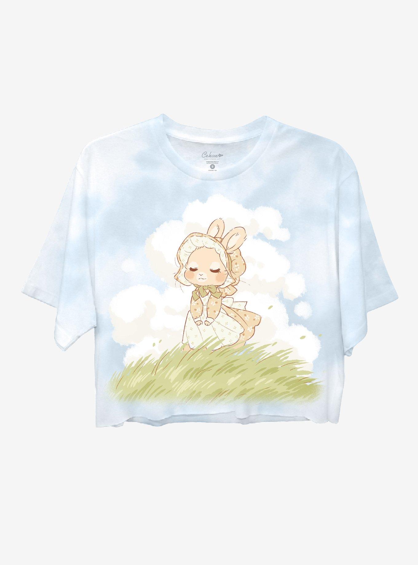 Bunny Cloud TieDye Girls Skimmer TShirt By Little Celesse Graphic Tee | Graphic Tee | Unisex Shirt | Comfortable Daily Wear