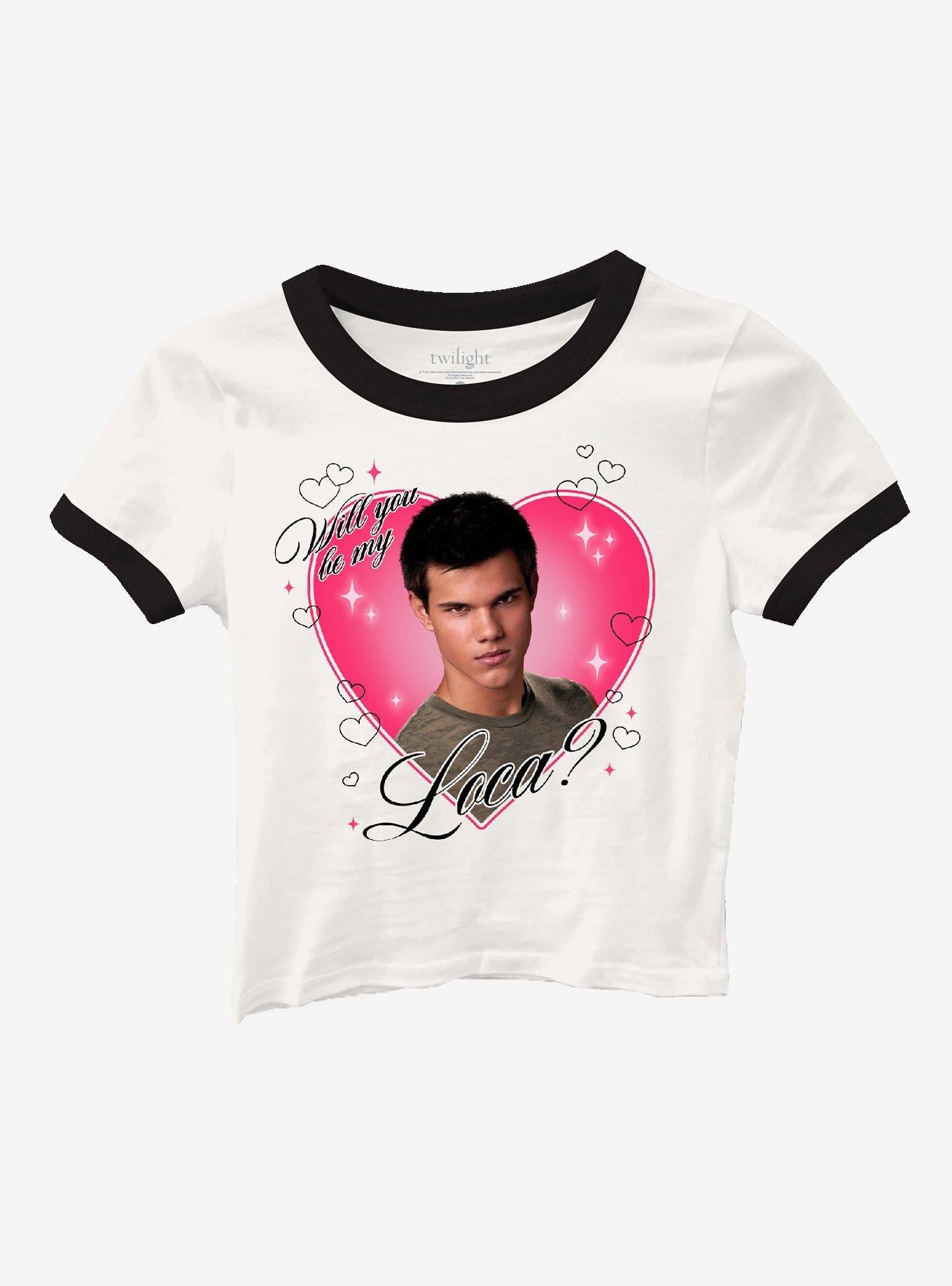 Twilight Will You Be My Loca Girls Baby Ringer TShirt Graphic Tee | Graphic Tee | Unisex Shirt | High-Quality Print