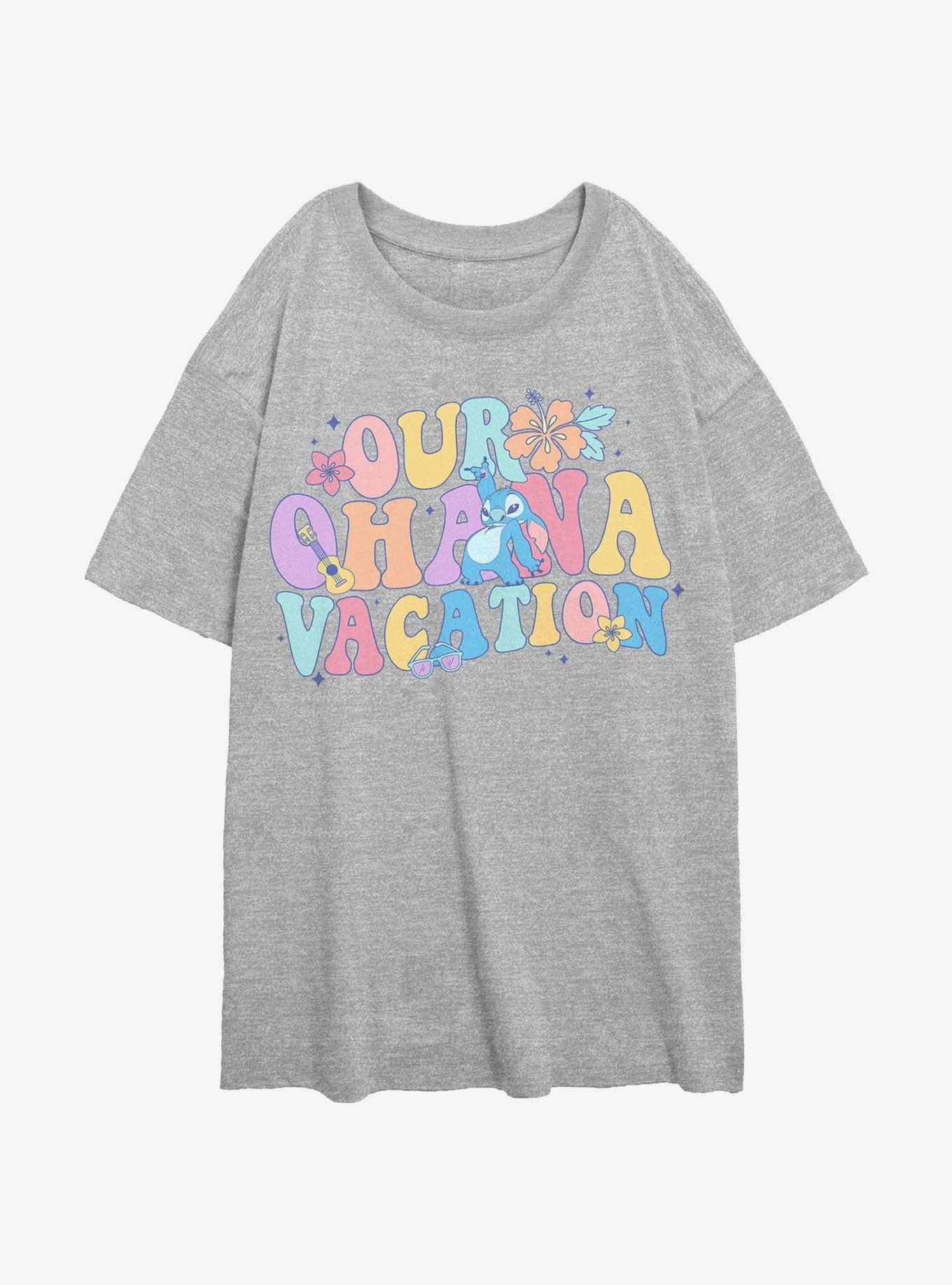 Disney Lilo Stitch Ohana Vacation Girls Oversized T-Shirt T-Shirt | Premium Graphic | Top Pick For Fans