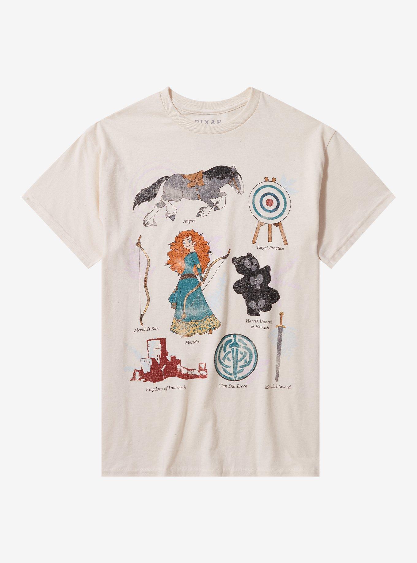 Disney Pixar Brave Icon Grid Girls TShirt Graphic Tee | Graphic Tee | Unisex Shirt | Top Trending Fashion