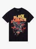 Black Sabbath Flying Devil Lightning Bolts T Shirt