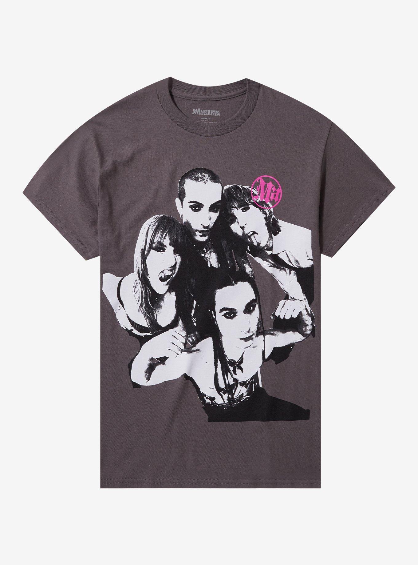 Maneskin Group Photo Boyfriend Fit Girls TShirt Graphic Tee | Graphic Tee | Unisex Shirt | Best-Selling Design