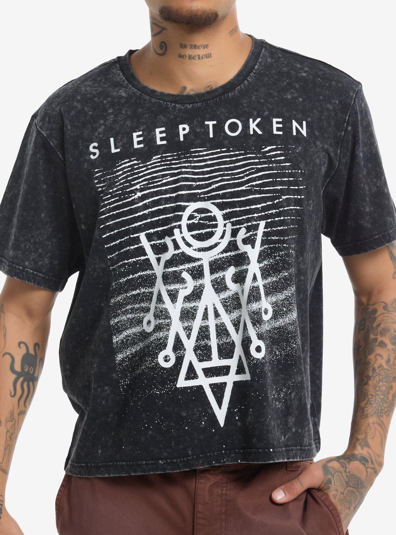 Sleep Token Rune Sand Ripples Mineral Wash Crop T-Shirt | Premium Unisex T-Shirt, Trending Graphic Tee
