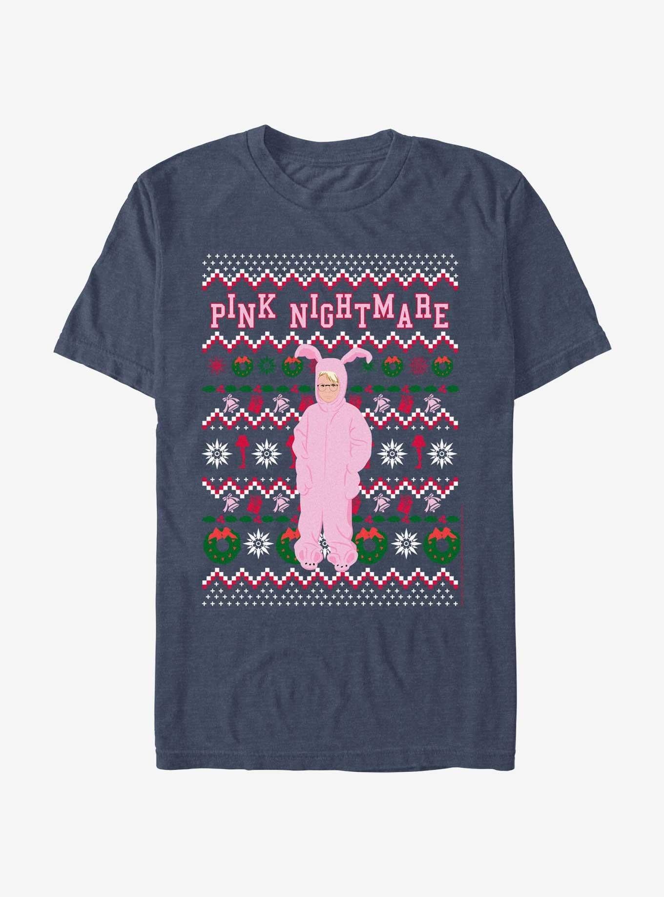 A Christmas Story Pink Bunny Nightmare Ugly Sweater T-Shirt T-Shirt | Trending Design | Perfect For Daily Wear