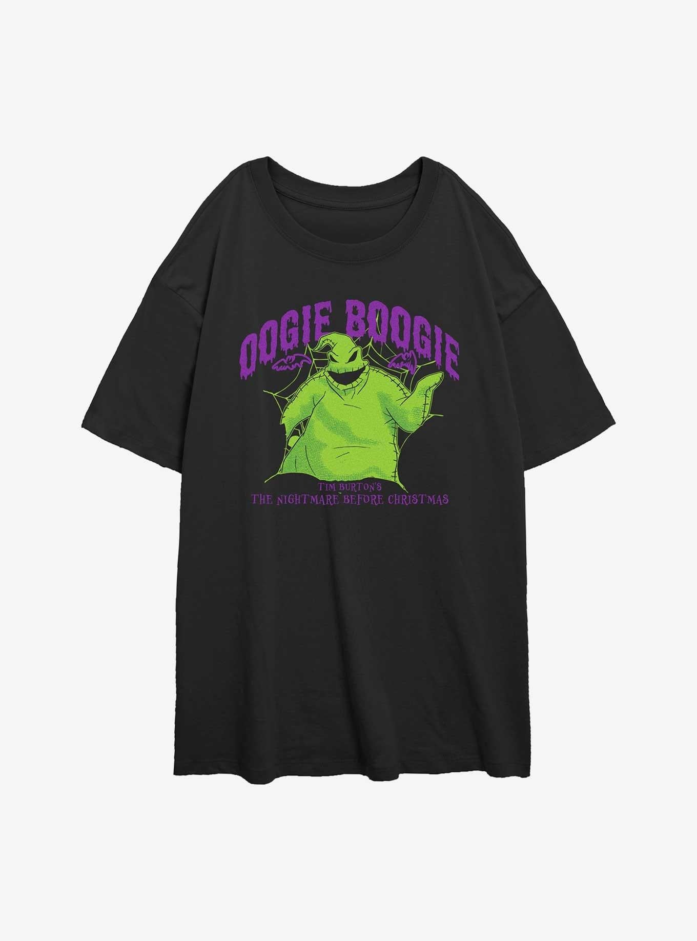 The Nightmare Before Christmas Collegiate Oogie Girls Oversized T-Shirt T-Shirt | Streetwear Vibe | Great Gift Idea