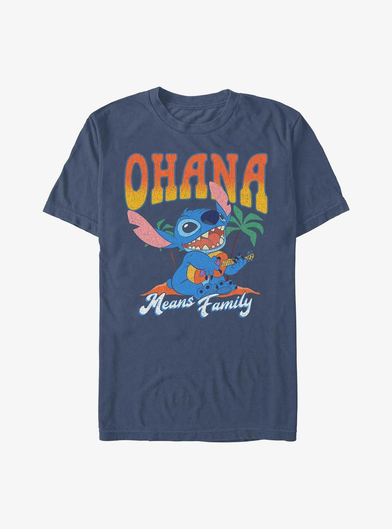 Disney Lilo Stitch Ohana Garment Dye T-Shirt T-Shirt | High-Quality Print | Perfect For Daily Wear