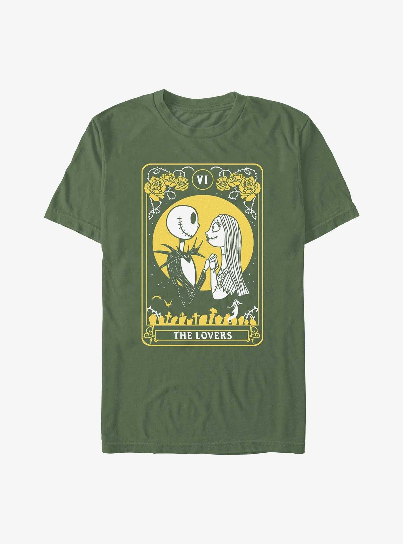 The Nightmare Before Christmas Jack Sally The Lovers Tarot Garment Dye T-Shirt T-Shirt | Exclusive Edition | Trending Now