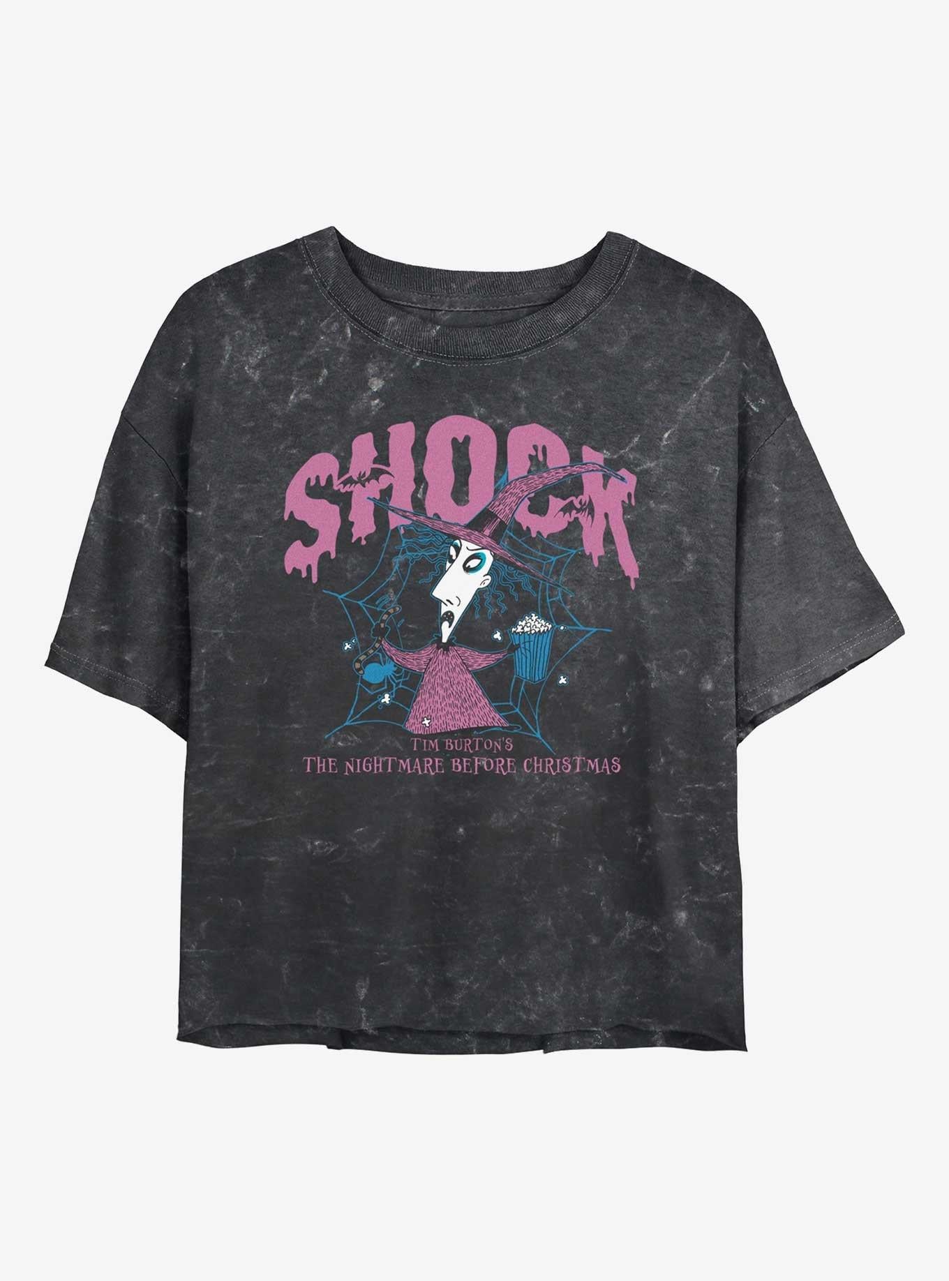 The Nightmare Before Christmas Collegiate Shock Girls Mineral Wash Crop T-Shirt T-Shirt | Streetwear Vibe | Must-Have Style