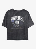 The Nightmare Before Christmas Collegiate Barrel Girls Mineral Wash Crop T-Shirt T-Shirt | Aesthetic Graphic | Trending Now