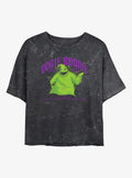 The Nightmare Before Christmas Collegiate Oogie Girls Mineral Wash Crop T-Shirt