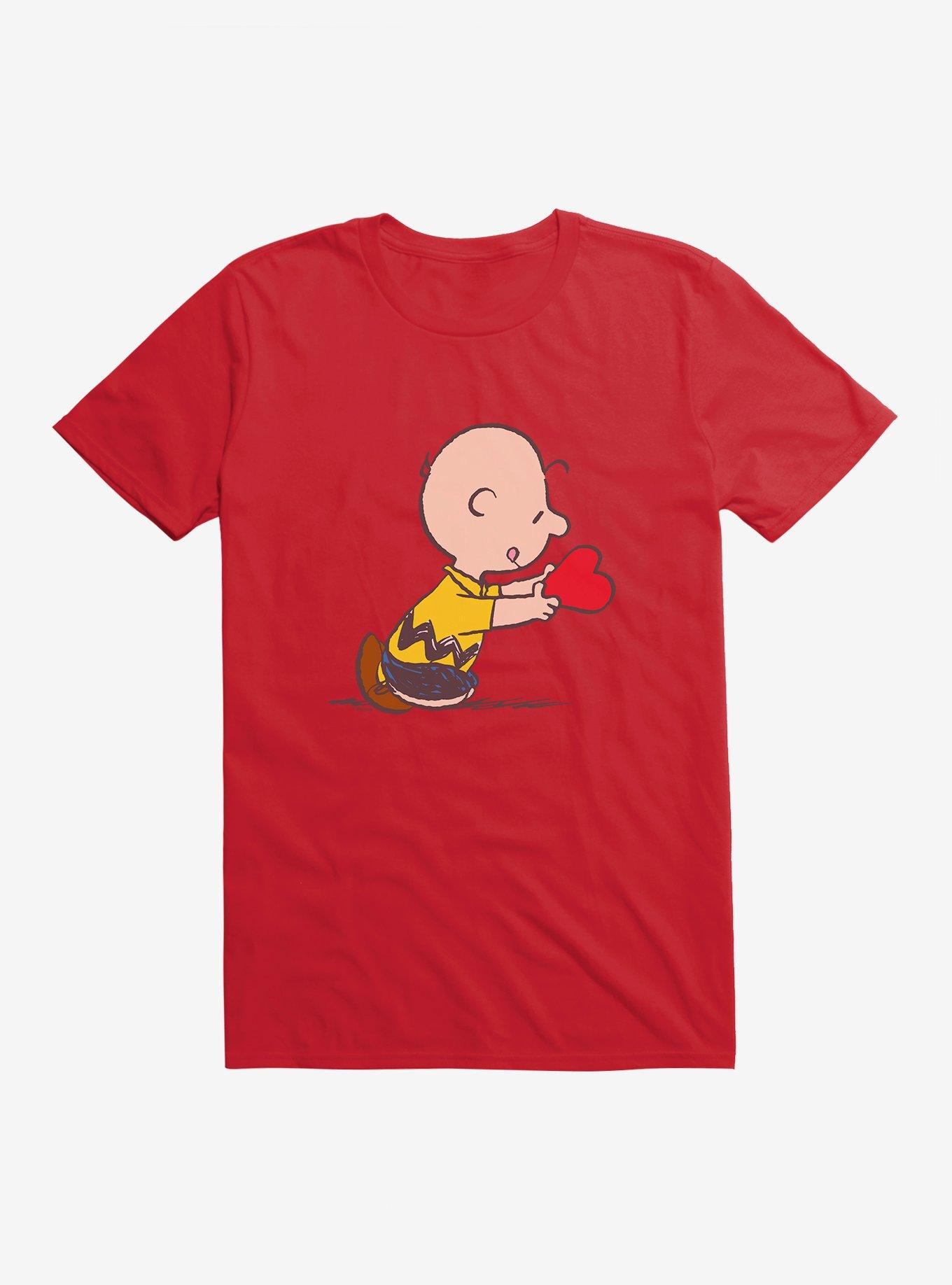 Peanuts Charlie Brown Valentine's Day Heart Card T-Shirt