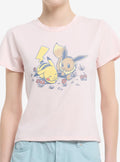 Pokemon Pikachu Eevee Flowers Skimmer Girls TShirt Graphic Tee | Graphic Tee | Unisex Shirt | Top Trending Fashion