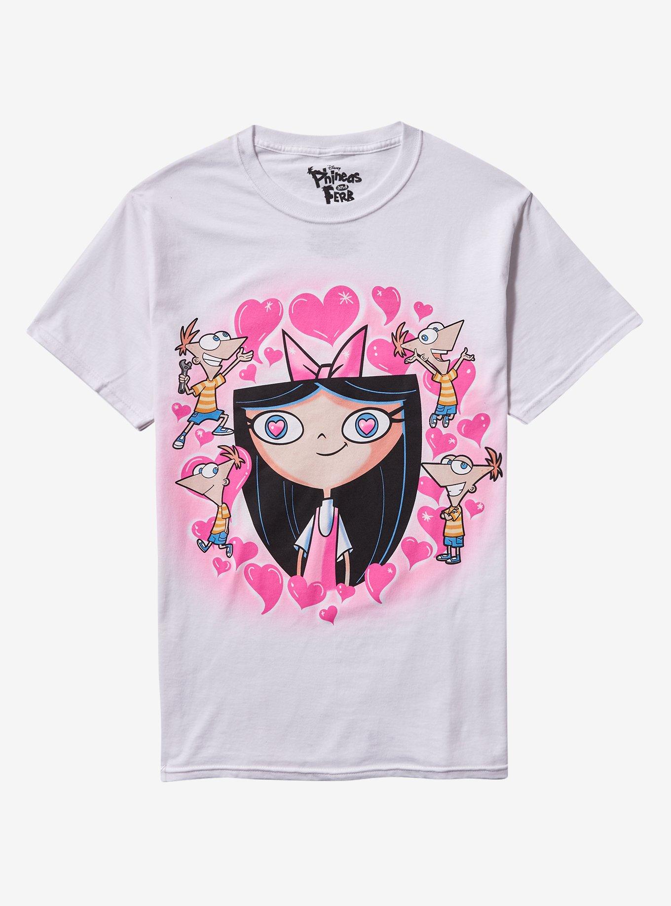 Phineas And Ferb Isabella Heart Eyes Girls TShirt Graphic Tee | Graphic Tee | Unisex Shirt | Comfortable Daily Wear