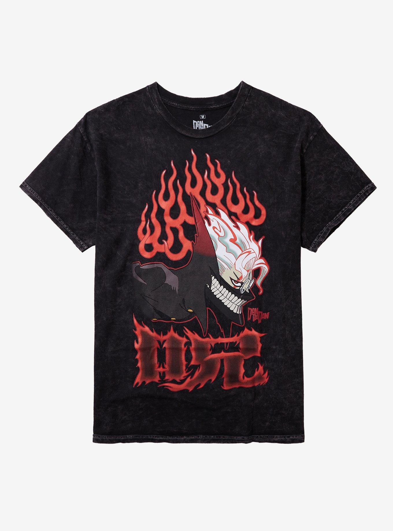 Dandadan Okarun Flame Dark Wash T-Shirt | Premium Unisex T-Shirt, Trending Graphic Tee