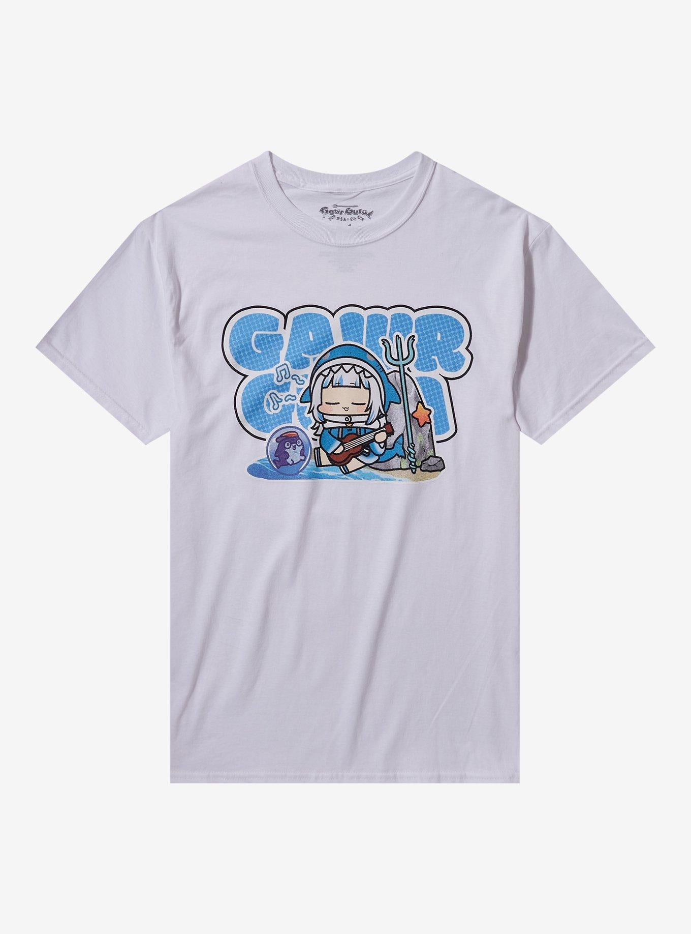 Gawr Gura Chibi Ukulele T-Shirt | Premium Unisex T-Shirt, Trending Graphic Tee
