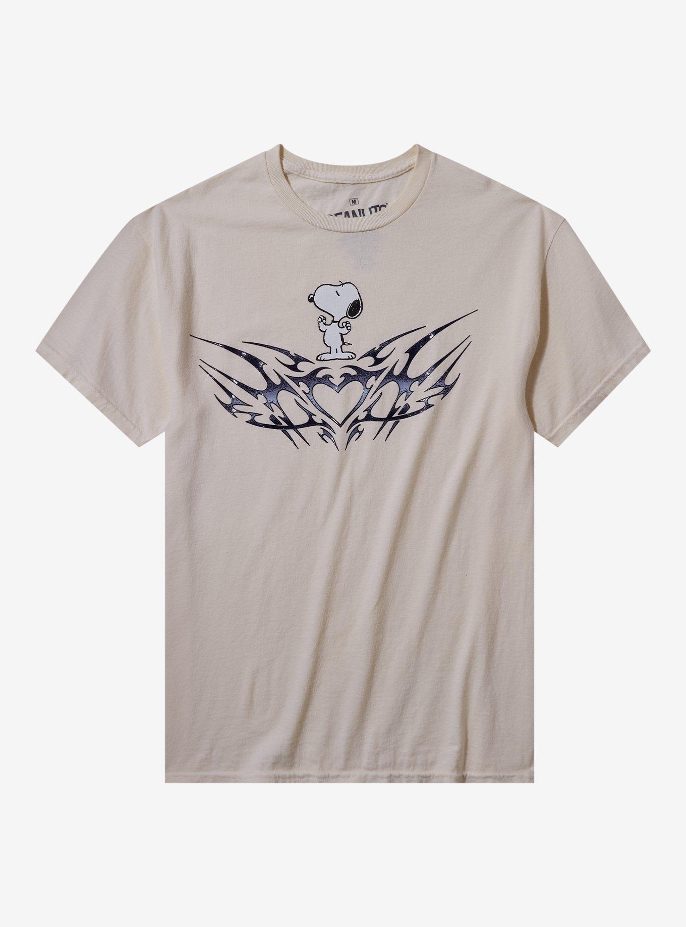 Peanuts Snoopy Heart Metal Puff Print T-Shirt | Premium Unisex T-Shirt, Trending Graphic Tee