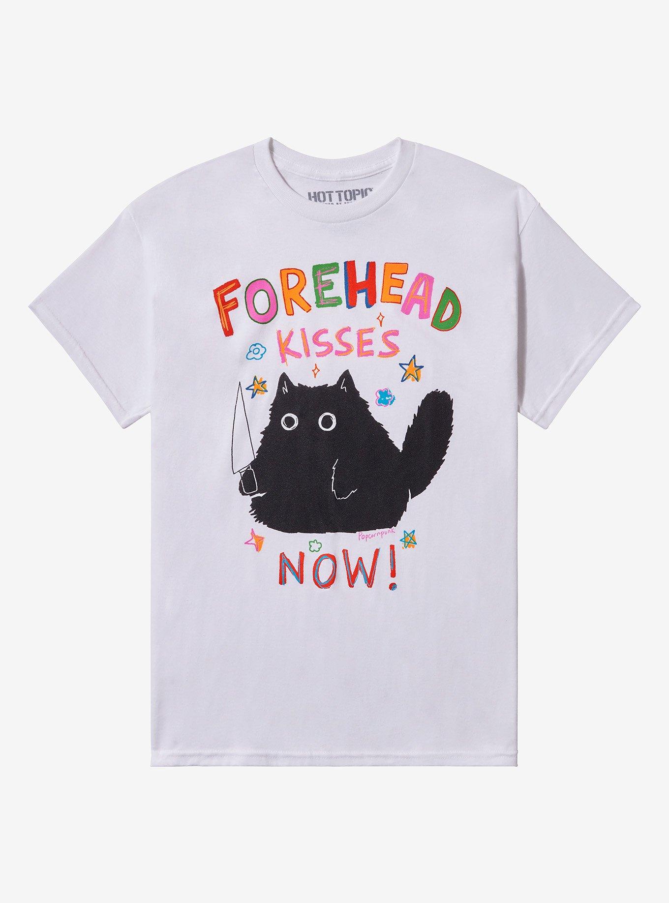Black Cat Forehead Kisses T-Shirt By Popcornpunk T-Shirt | Fan Favorite Style | Perfect For Daily Wear