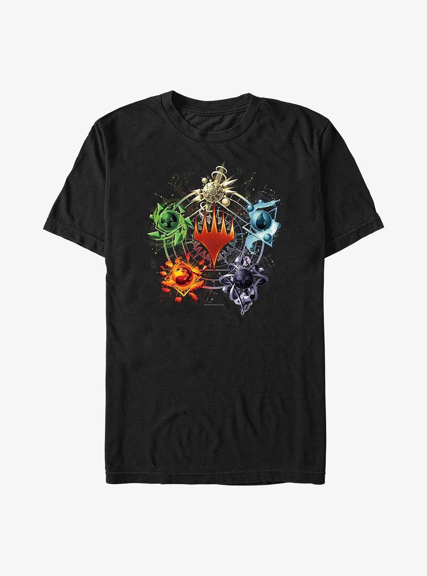 Magic The Gathering Mana Symbols T-Shirt | Premium Unisex T-Shirt, Trending Graphic Tee