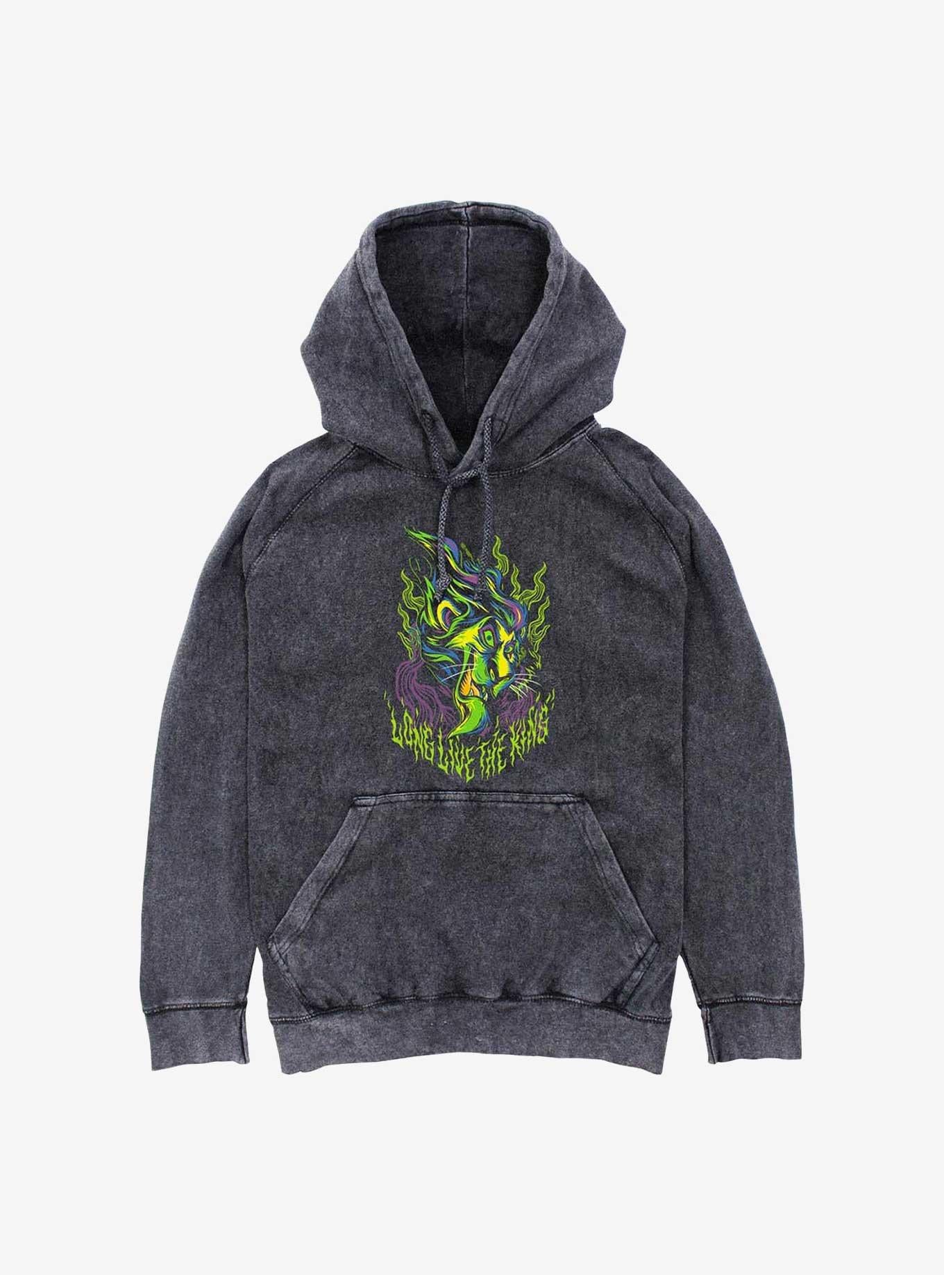 Disney The Lion King Long Live Scar Neon Mineral Wash Hoodie