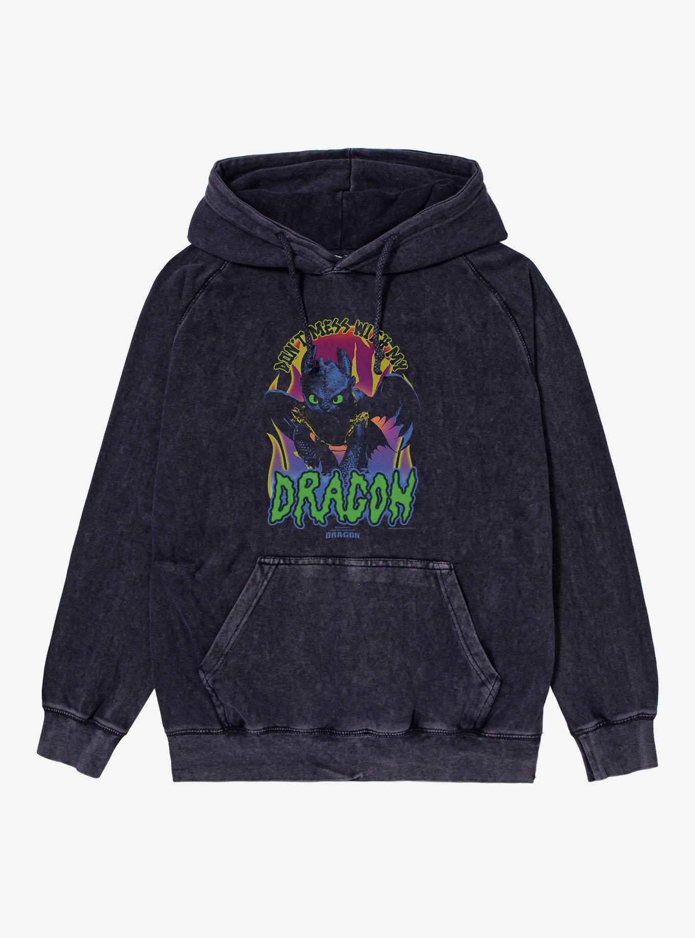 HTTYD Don't Mess With My Dragon Mineral Wash Hoodie