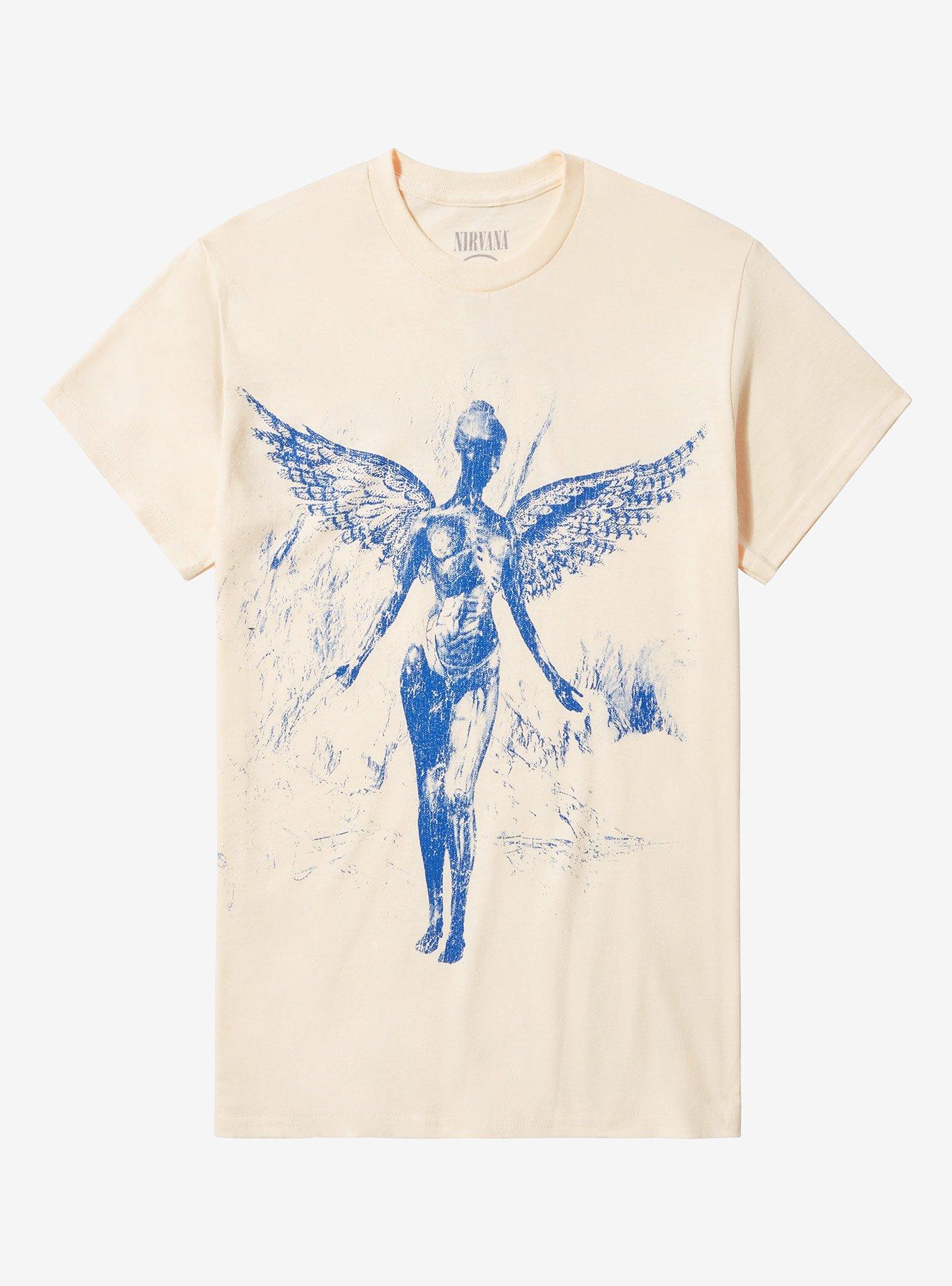 Nirvana Blue In Utero Angel Boyfriend Fit Girls TShirt Graphic Tee | Graphic Tee | Unisex Shirt | Best-Selling Design