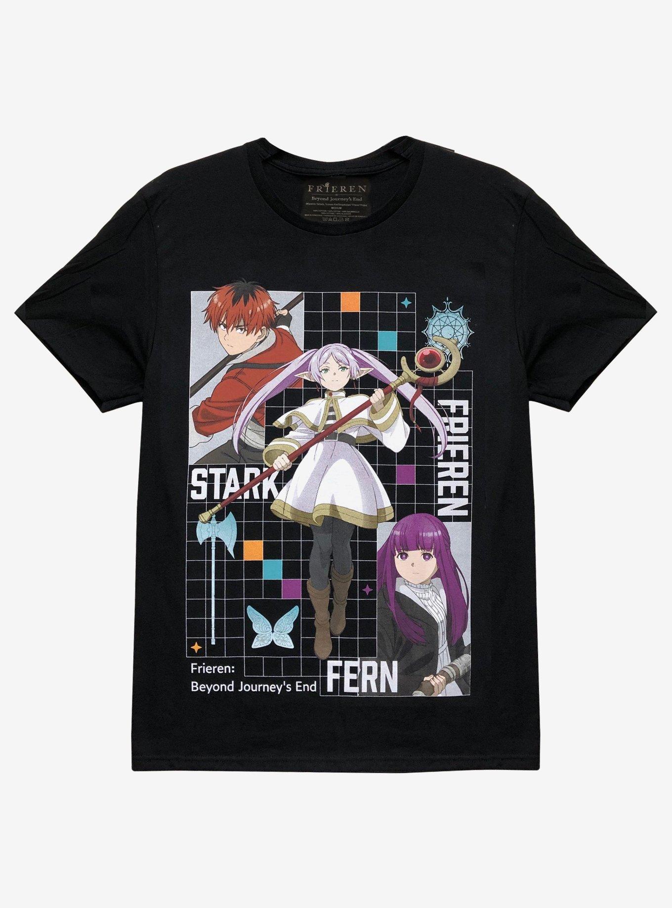 Frieren Beyond Journey's End Grid Trio T-Shirt | Premium Unisex T-Shirt, Trending Graphic Tee