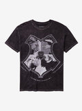 Harry Potter Hogwarts Crest Monotone Dark Wash TShirt Graphic Tee | Graphic Tee | Unisex Shirt | Top Trending Fashion