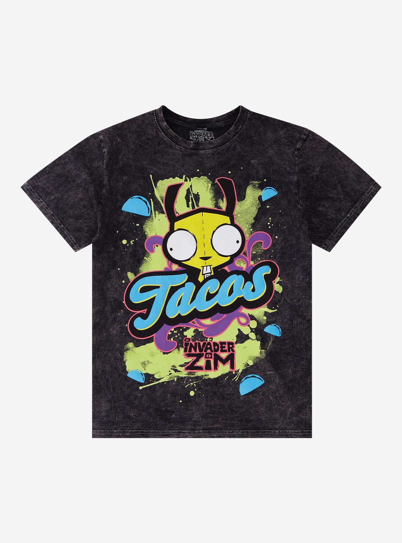Invader Zim GIR Tacos Mineral Wash TShirt Graphic Tee | Graphic Tee | Unisex Shirt | Premium Quality Apparel