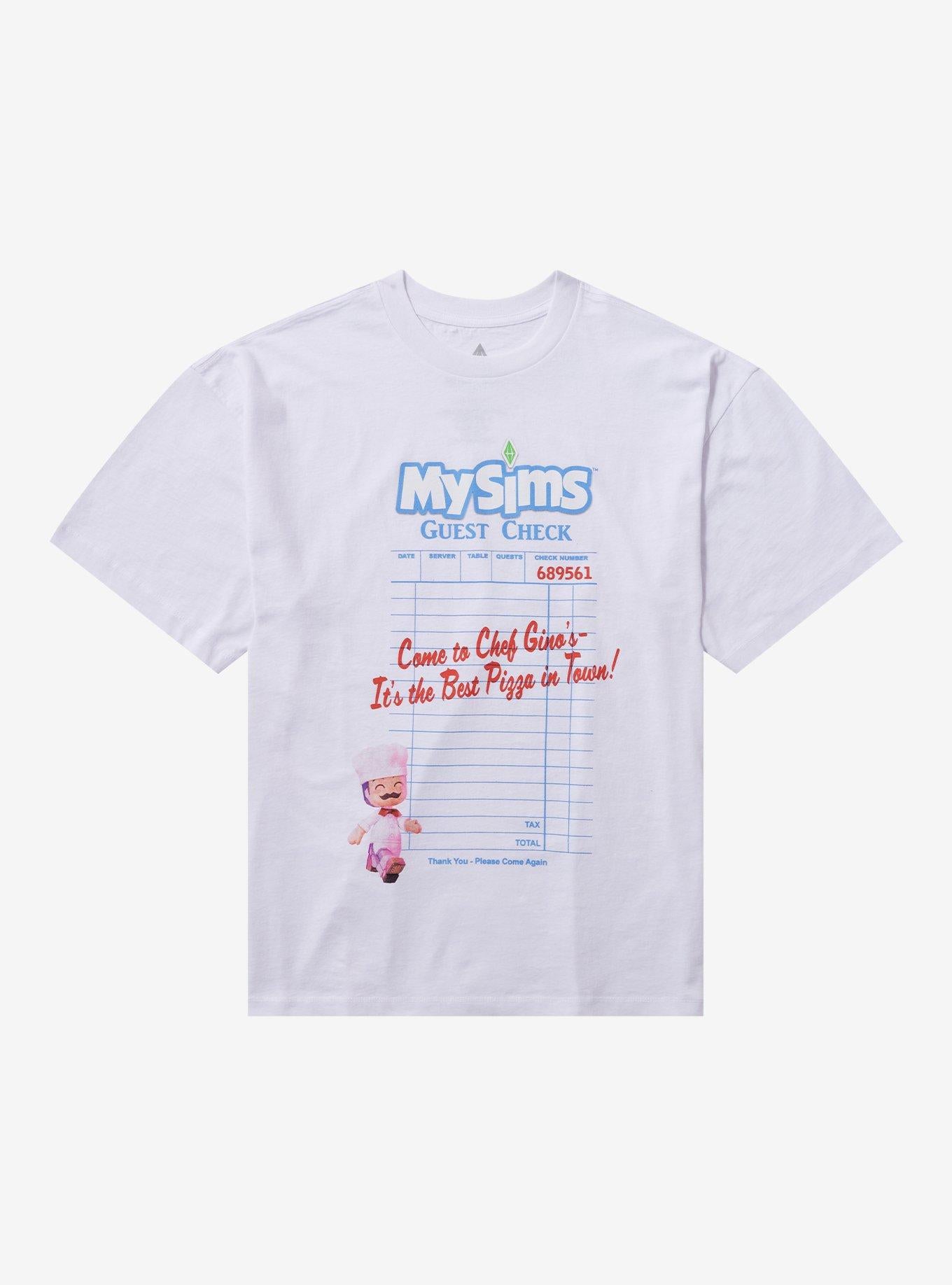 MySims Chef Ginos Receipt Girls TShirt Graphic Tee | Graphic Tee | Unisex Shirt | Comfortable Daily Wear