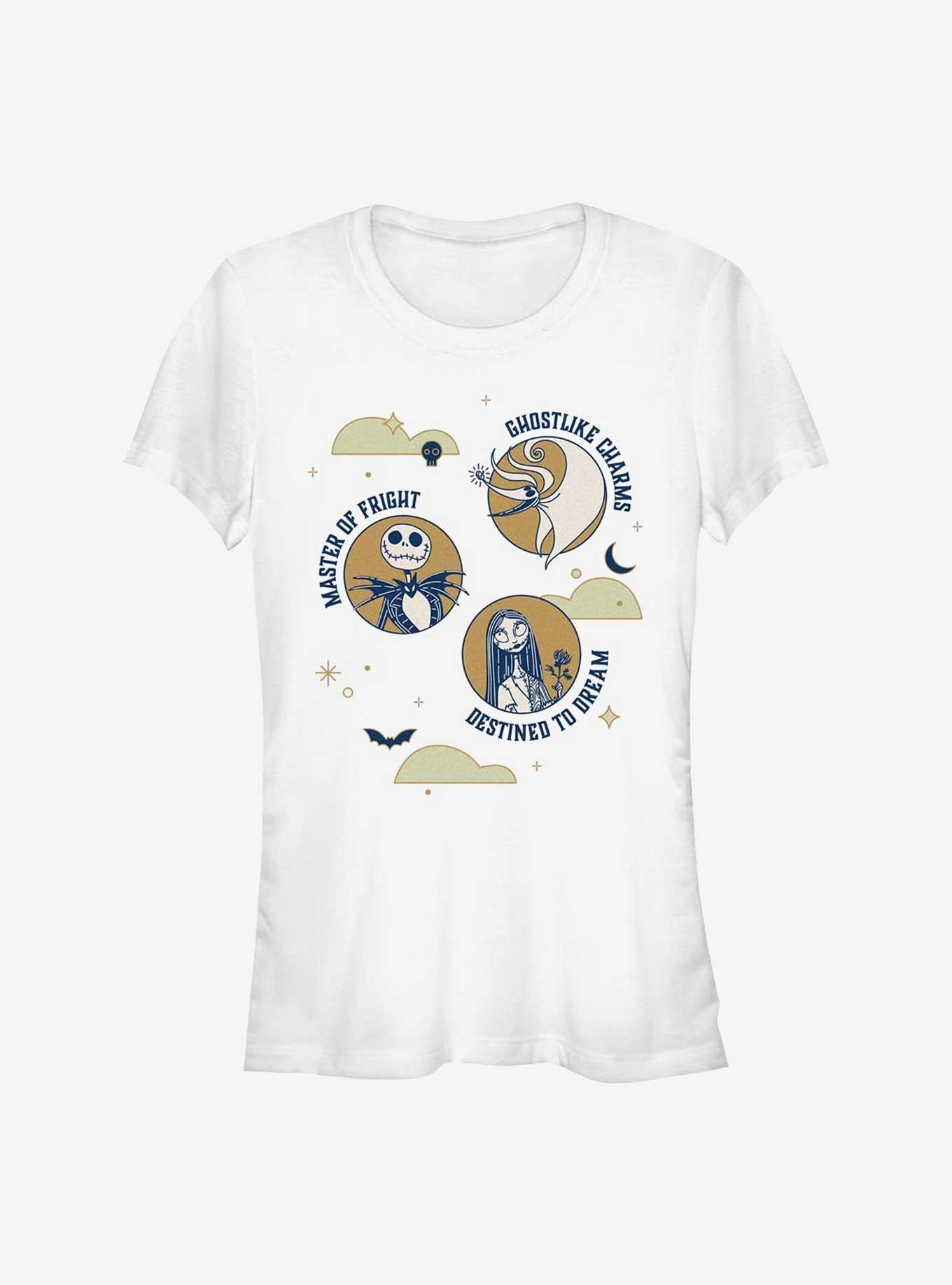 The Nightmare Before Christmas Ghostlike Zero, Jack & Sally Girls T-Shirt