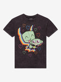 Invader Zim GIR Rainbow Hearts TShirt Graphic Tee | Graphic Tee | Unisex Shirt | High-Quality Print
