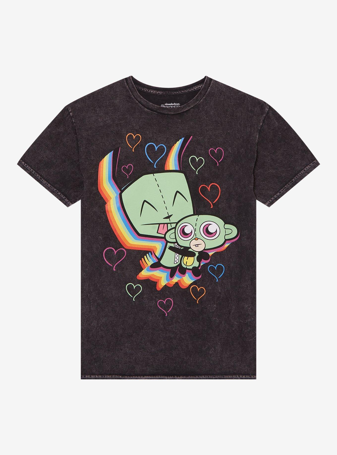 Invader Zim GIR Rainbow Hearts TShirt Graphic Tee | Graphic Tee | Unisex Shirt | High-Quality Print