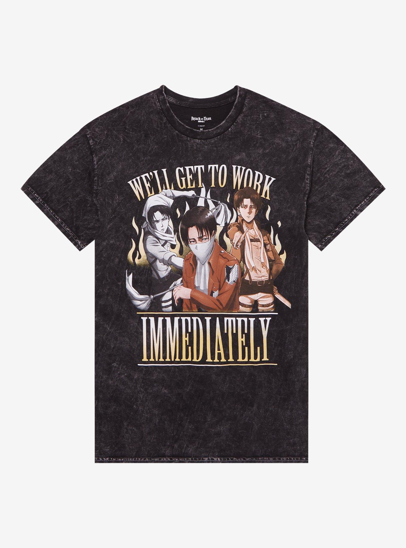 Attack On Titan Levi Cleaning Dark Wash Girls TShirt Graphic Tee | Graphic Tee | Unisex Shirt | Best-Selling Design