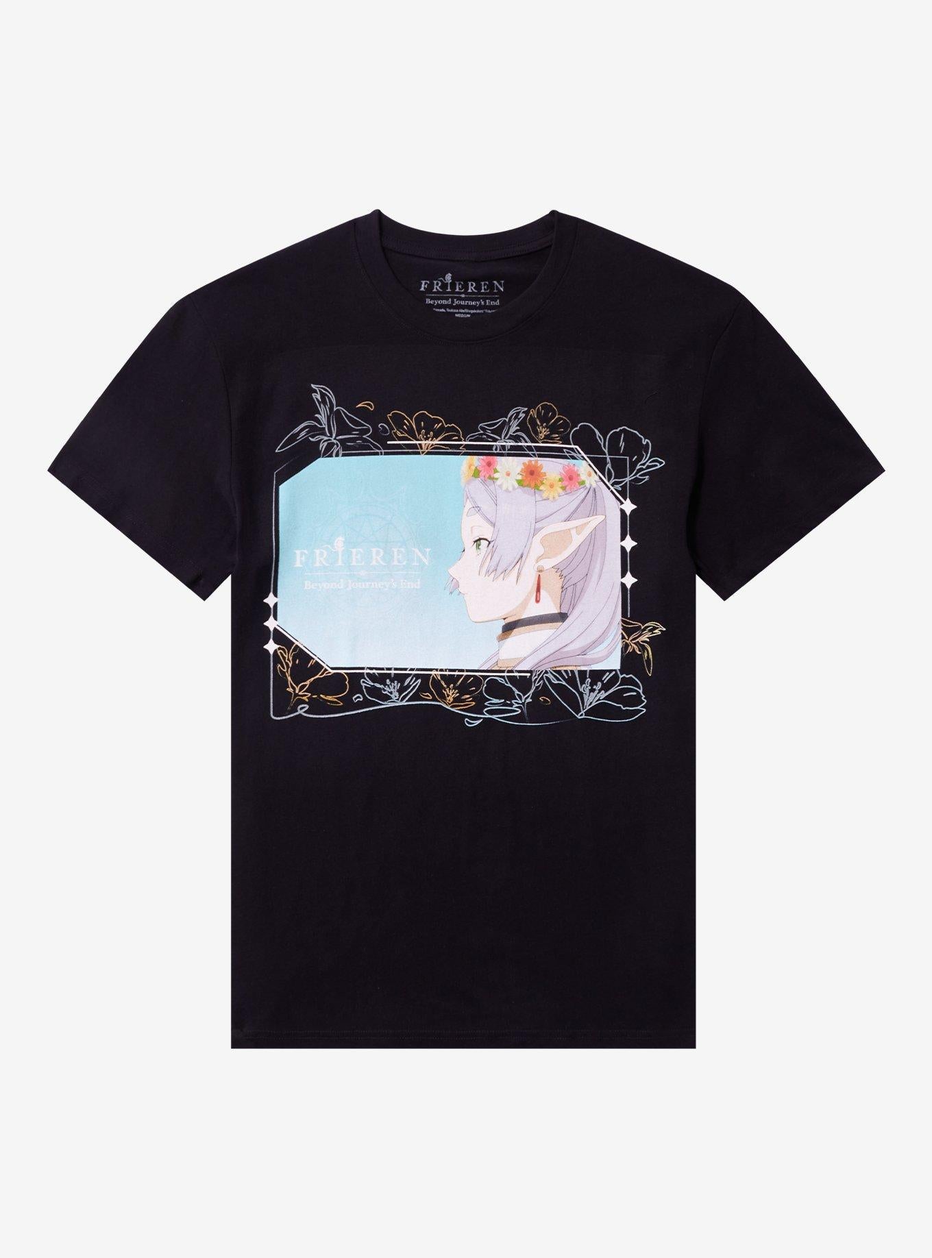 Frieren Beyond Journeys End Flower Panel TShirt Graphic Tee | Graphic Tee | Unisex Shirt | High-Quality Print