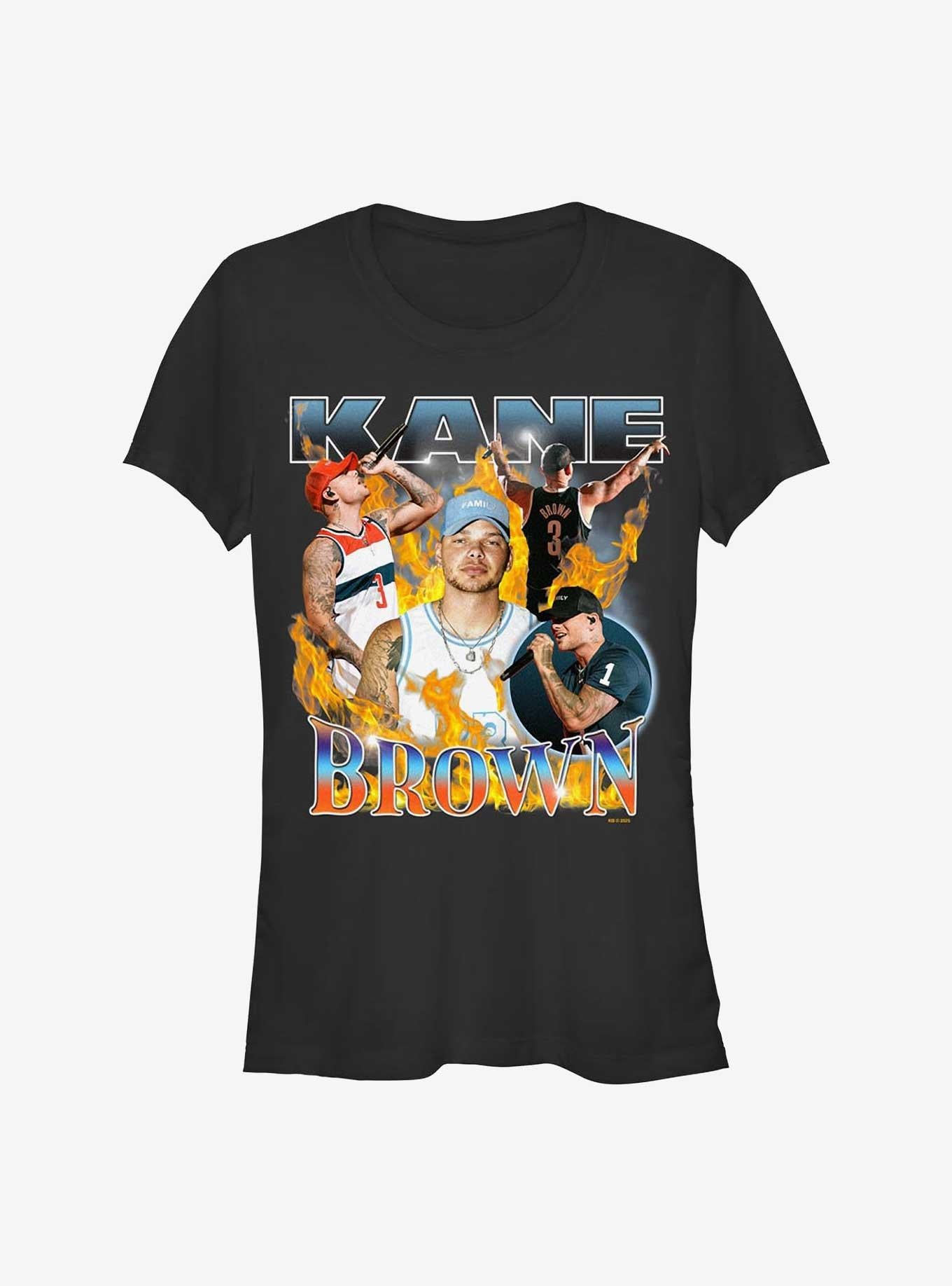 Kane Brown Flames Collage Girls T-Shirt