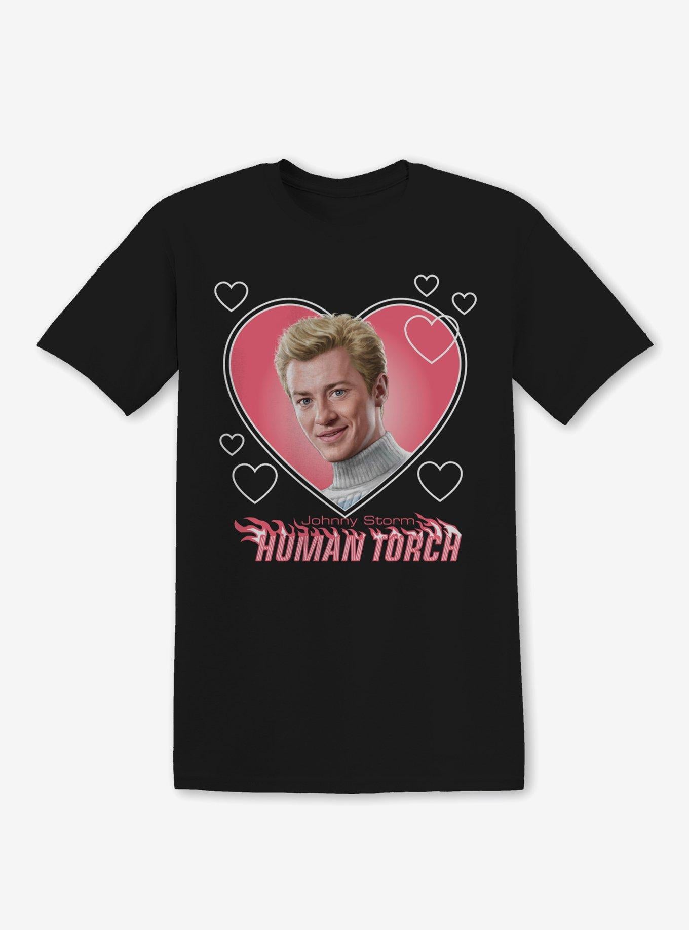Marvel Fantastic Four Human Torch Heart Girls TShirt Graphic Tee | Graphic Tee | Unisex Shirt | Soft Comfortable Wear