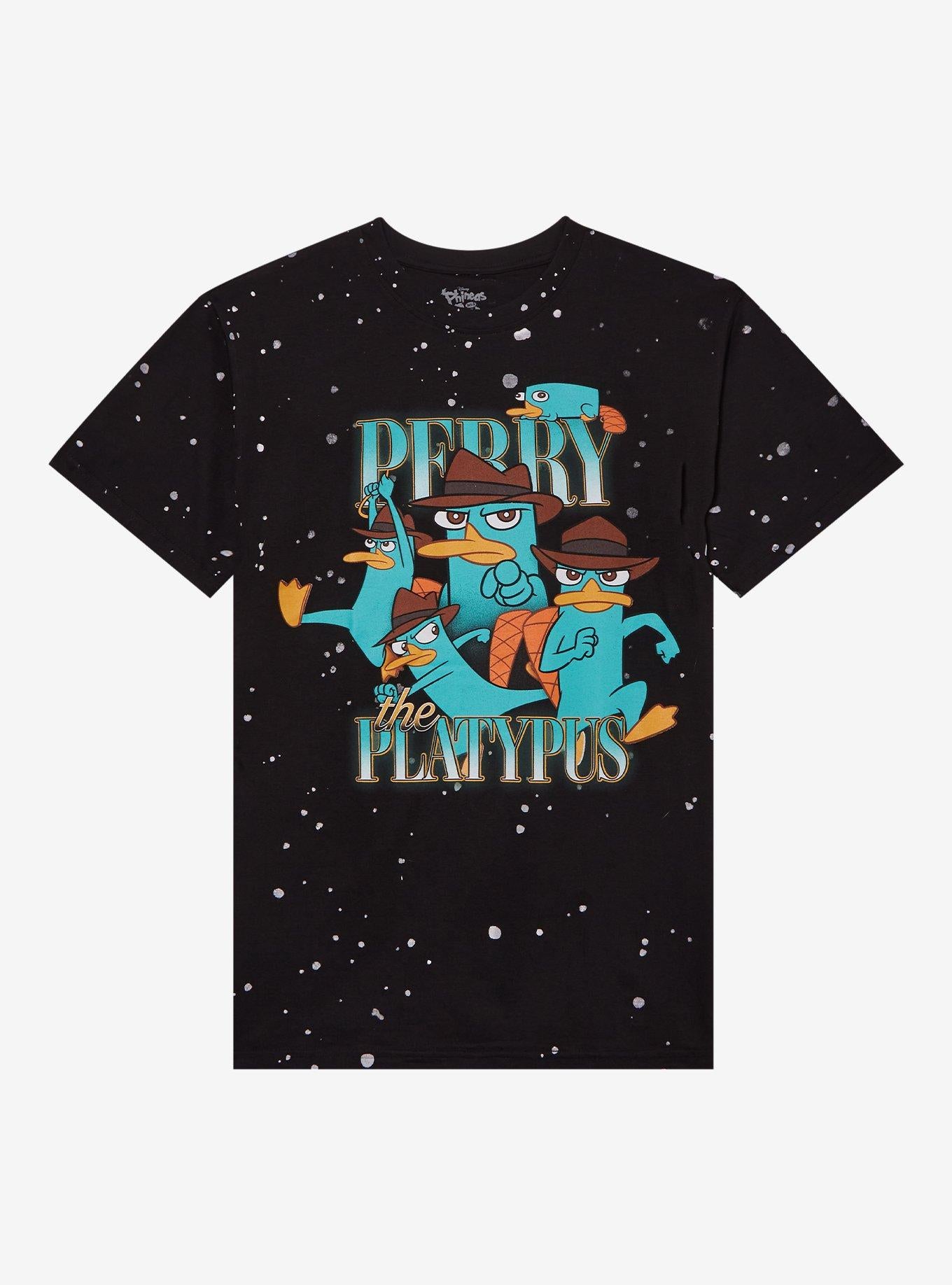 Disney Phineas And Ferb Perry Collage Splatter Dye Girls TShirt Graphic Tee | Graphic Tee | Unisex Shirt | Top Trending Fashion