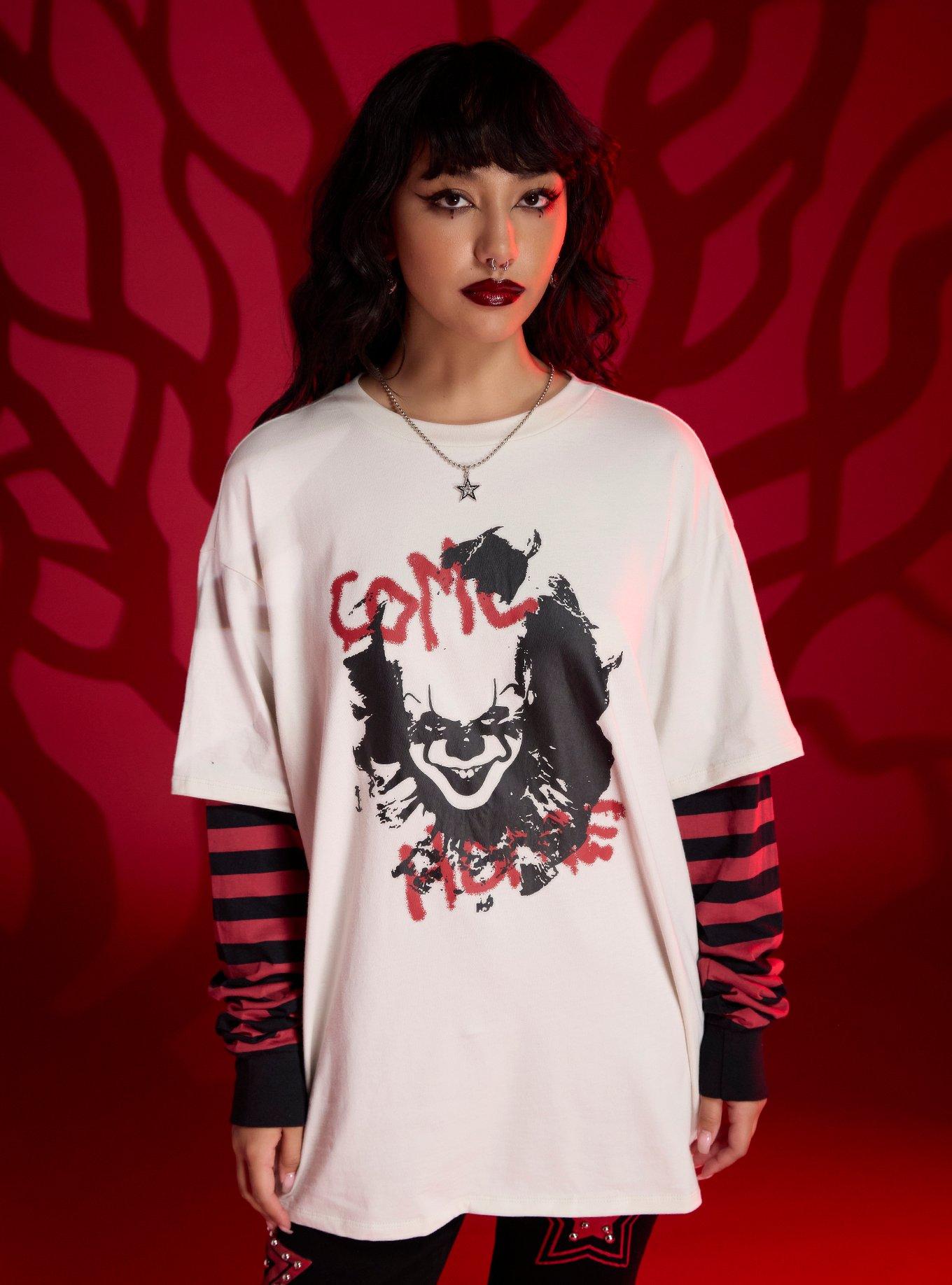 It Pennywise Oversized Twofer Long Sleeve T Shirt