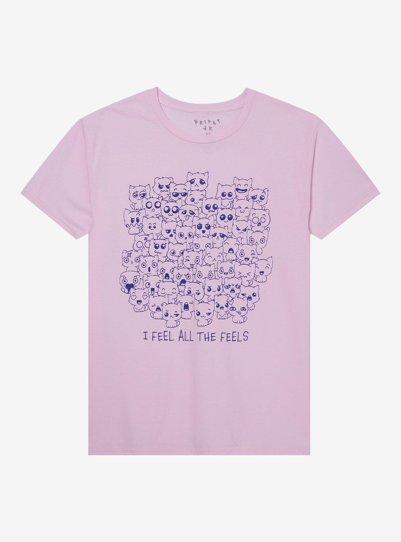 Cat All The Feels T-Shirt By Friday Jr T-Shirt | Top Trending Artwork | Perfect For Daily Wear