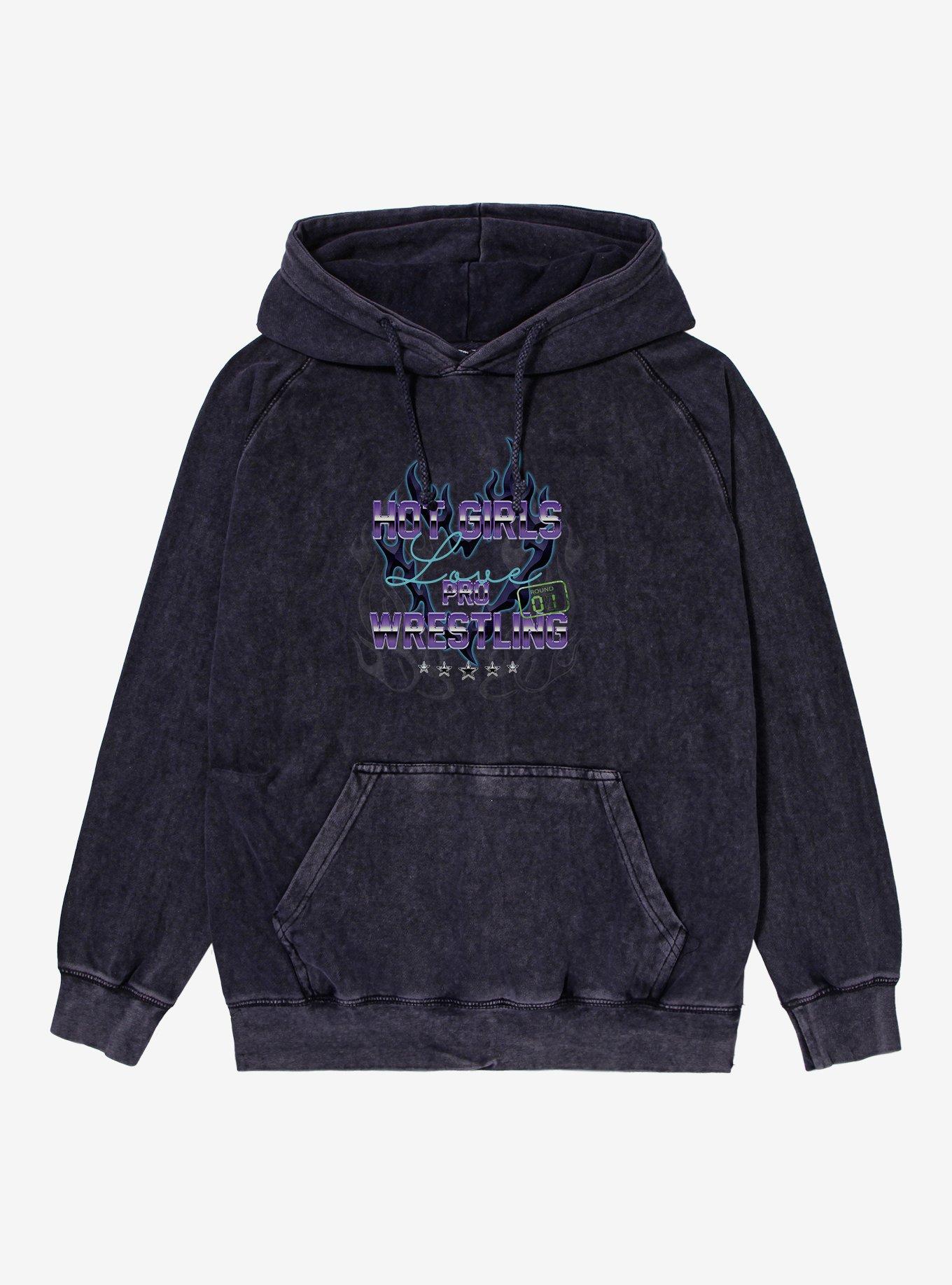 Hot Girls Love Pro Wrestling Mineral Wash Hoodie