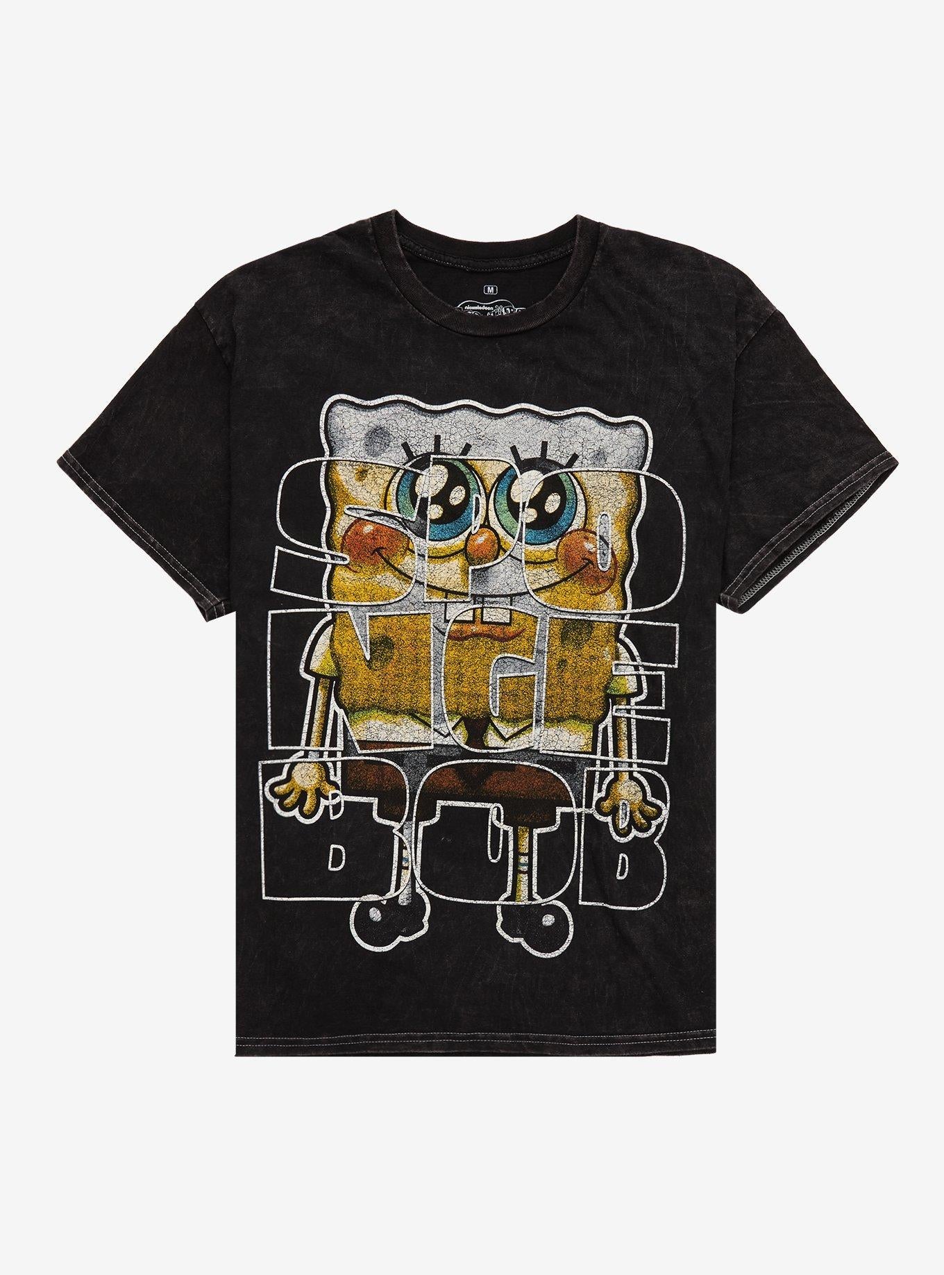 SpongeBob SquarePants Jumbo Name Print Dark Wash TShirt Graphic Pants | Printed Pants | Streetwear Bottoms | Top Trending Fashion