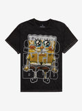 SpongeBob SquarePants Jumbo Name & Print Dark Wash T-Shirt