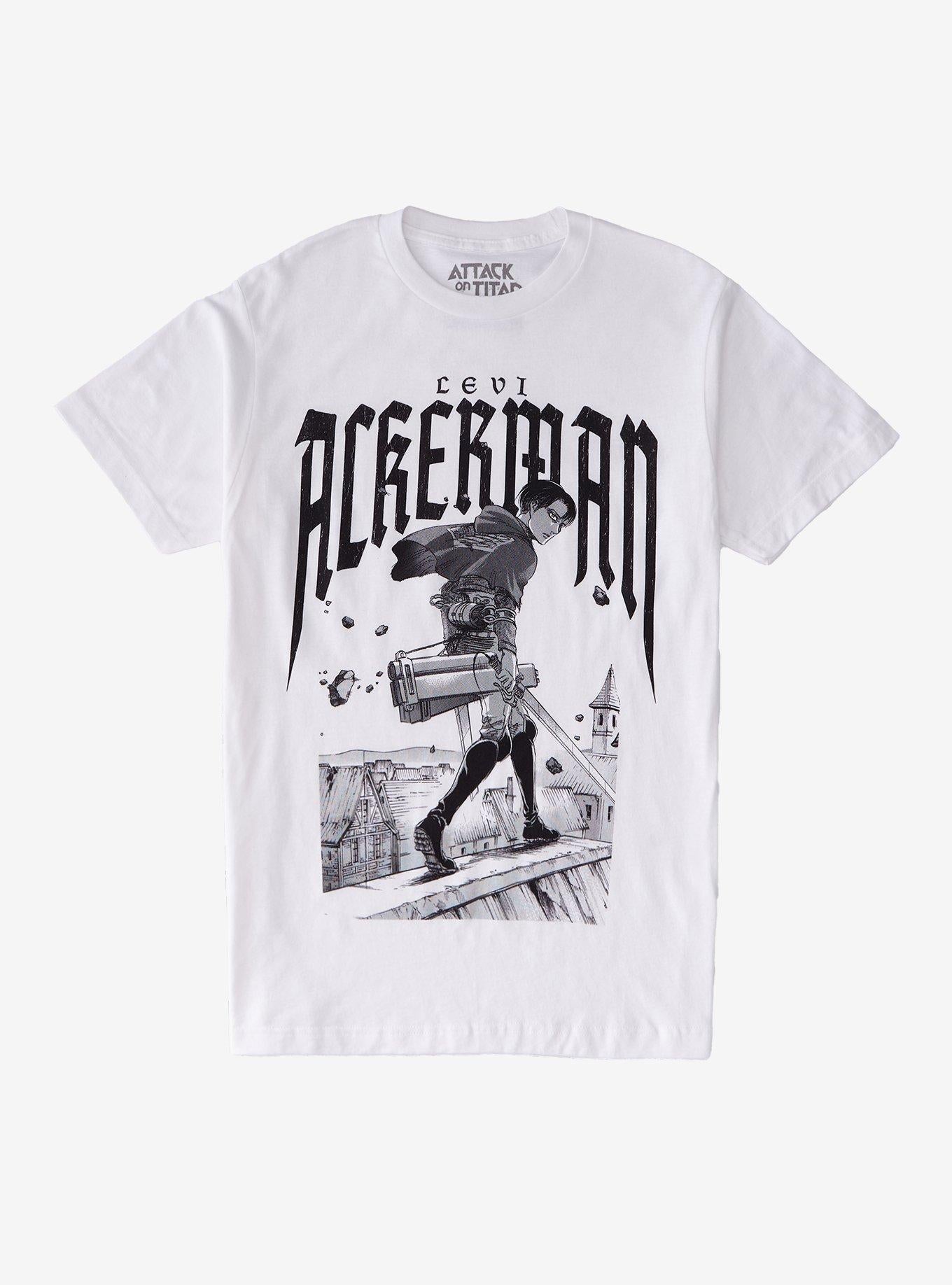 Attack On Titan Levi Black White T Shirt