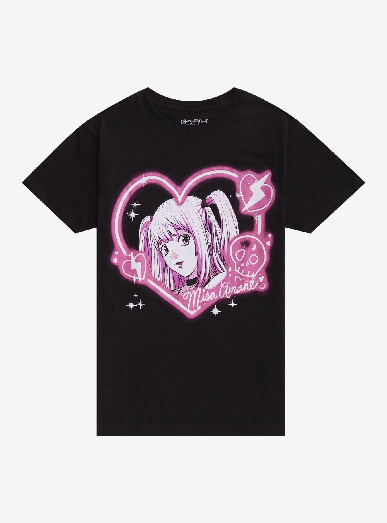 Death Note Misa Pink Heart Portrait Girls TShirt Graphic Tee | Graphic Tee | Unisex Shirt | Best-Selling Design
