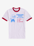 Minecraft Survival Mode Red White Ringer TShirt Graphic Tee | Graphic Tee | Unisex Shirt | Perfect Gift For Fans